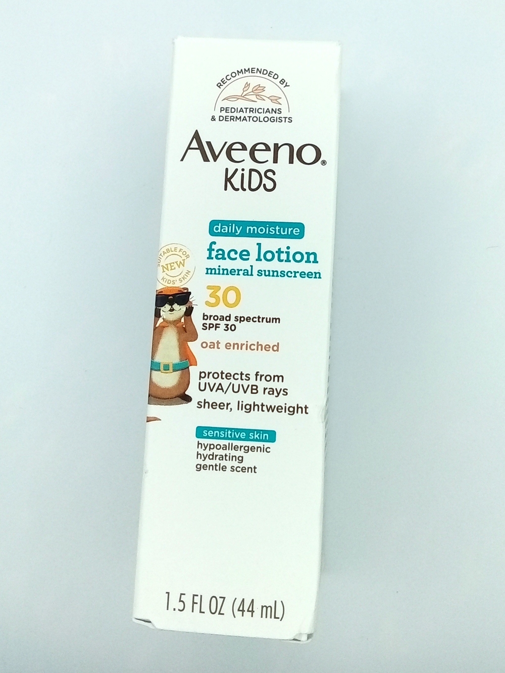 Aveeno Kids SPF 30 Broad Spectrum Daily Moisture Sunscreen Face Lotion UVA/UVB
